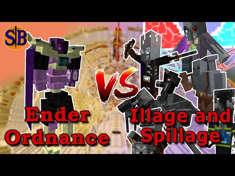 Ender Ordnance vs Illage and Spillage | Minecraft Mob Battle