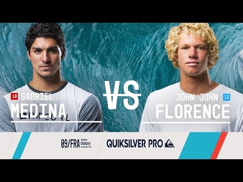 Gabriel Medina vs. John John Florence - Quiksilver Pro France 2015 Quarterfinals