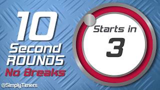 10 sec Interval Timer with no breaks - 100 rounds