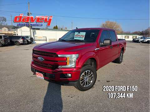 2020 Ford F-150 XLT 4WD SuperCrew 5.5' Box in Red for sale at Davey Auto Sales Oshawa South in Oshawa, ON