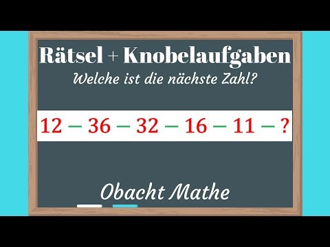 Zahlenreihe Teil3: Welche ist die nächste Zahl | Rätsel&Knobelaufgaben mit Lösungen | ObachtMathe