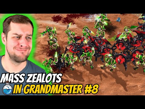 Relentless Zealots Swarm vs Zerg Swarm! | Mass Zealots #8 StarCraft 2