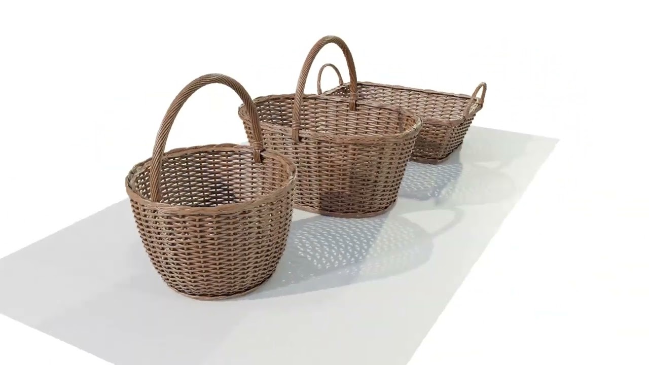 Wicker baskets 3D Model