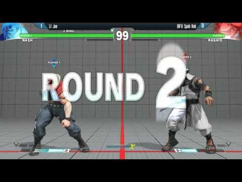 Street Fighter 5 Tournament: Winter Brawl X Semis - LI Joe (Nash) vs BIFU Spab Rog (Rashid)