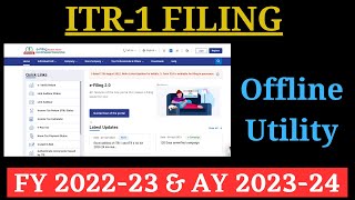 ITR-1 Offline Process for FY 2022-23 & AY 2023-24 II #cavedtaya