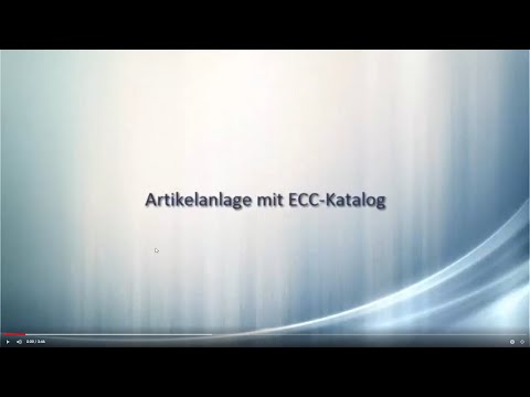 Artikelanlage mit Nutzung des Herstellerkataloges aus dem ECC