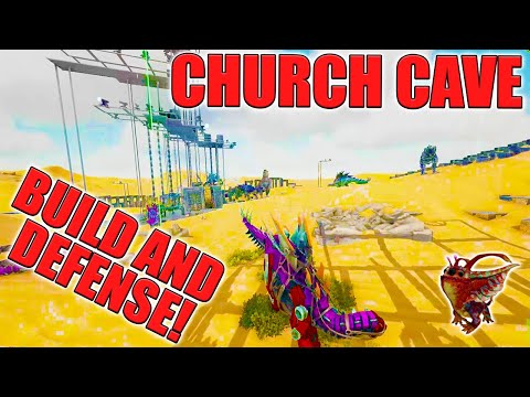 How we Built and Defended our Unraidable Church Cave in Ark Survival Evolved!