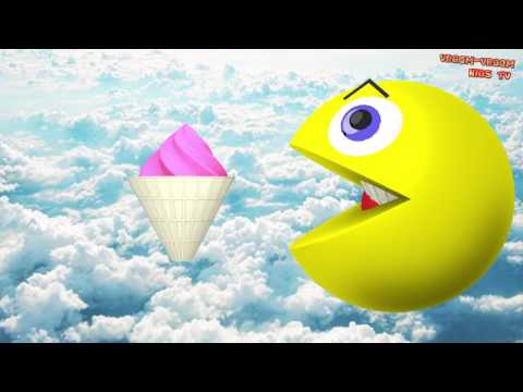 Learn colors with 3D ice cream And Pacman | Pacman for Kids, Toddlers, Babies