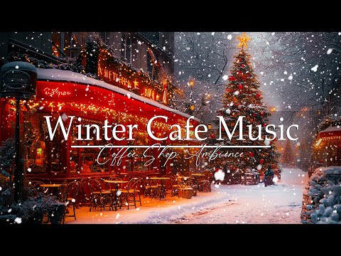 Winter Coffee Jazz❄️Cozy Jazz with a Snowfall Winter Ambience for a Relaxing Day🎄