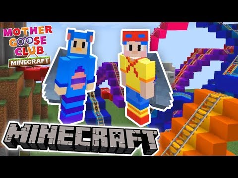 MGC Let's Play - Eep and Jack Roller Coaster Challenge EP 6 | Mother Goose Club: Minecraft