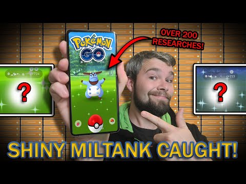 SHINY MILTANK CAUGHT AFTER OVER 200 RESEARCHES! (Pokemon GO Johto Event)