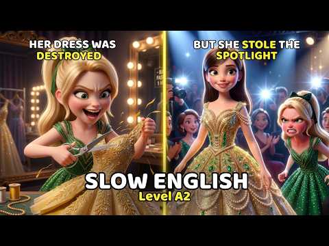 Her Dress Was Destroyed...But She Still Became The Star Of The Fashion Show | Slow English Story A2
