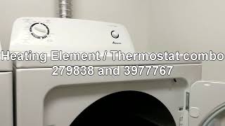 DIY Electric Dryer Repair (no heat) — Thermostat / Heating Element replacement — Kenmore Maytag Amana