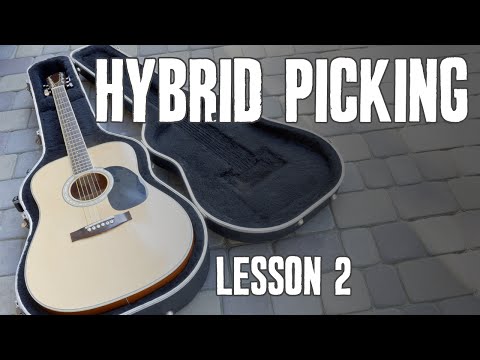 Hybrid Picking Lesson #2 - Country Guitar Lesson Tutorial - Easy Beginner to Intermediate
