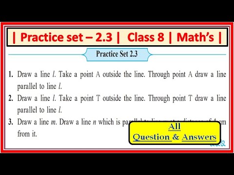 Practice set 2.3 Class 8th Maths | Parallel lines and Transversal | std 8 Maharashtra State Board