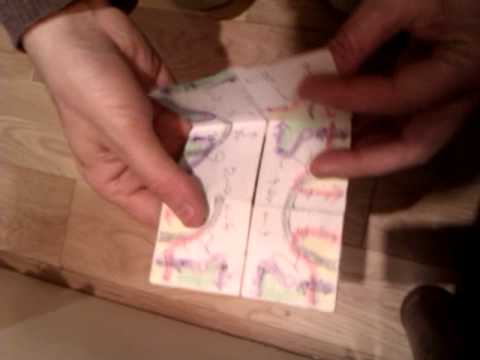 Paths through square flexagon