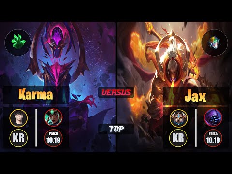 Roach KARMA (Top) [Grasp of the Undying] VS JAX - Challenger KR Patch 10.19