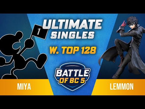Miya (Mr. Game & Watch) vs Lemmon (Joker) - Ultimate Singles Winners Top 128 - Battle of BC 5