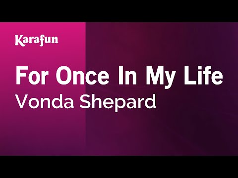 For Once In My Life - Vonda Shepard | Karaoke Version | KaraFun