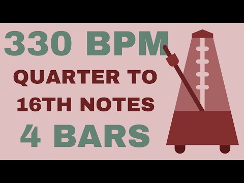 Metronome Click Track - 4 Bars Quarter to Sixteenth Notes 330 bpm - Smartronome