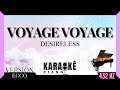 Voyage voyage - DESIRELESS (Karaoké Piano Français - 432 Hz) Reprise d'ECCO #karaoke