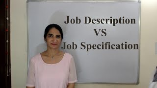 Job Description vs Job Specification