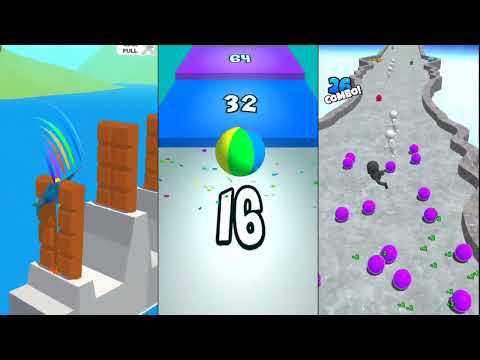 SLICE it all vs Ball Run 2048 vs BUMP POP gameplay walktrough android iOS