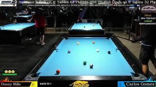 Donny Mills vs Carlos Gomes | 2021 Brewlands Billiards Tampa, FL Open 10-Ball Event Match #2