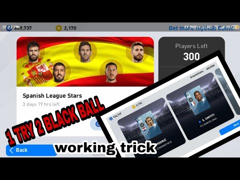 #pes2020  HOW TO GET BLACK BALL IN SPANISH LEAGUE STARS BOX DRAW ? || TRICK || Mr. GAMING KID