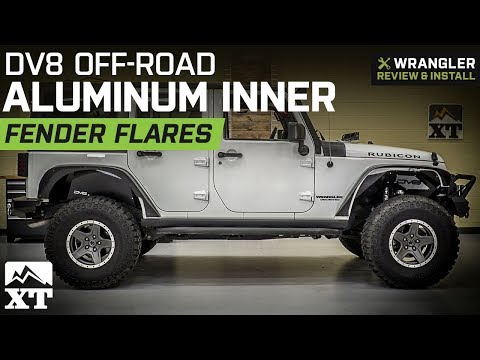 Jeep Wrangler JK DV8 Off-Road Aluminum Inner Fender Flares - Black (2007-2018) Review & Install