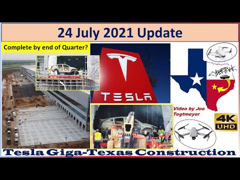 Tesla Gigafactory Texas 24 July 2021 Cyber Truck & Model Y Factory Construction Update (07:45AM)