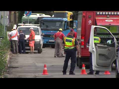 Gázcsőtörés Pécsett