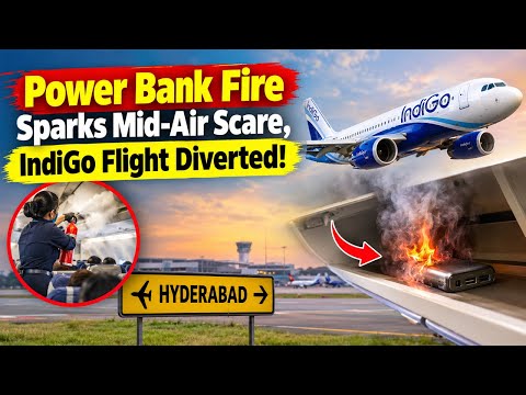 Power Bank Fire Sparks Mid-Air Scare, IndiGo Flight Diverted!