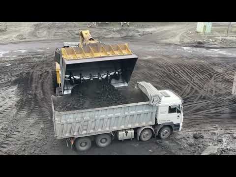 Huge Caterpillar 992G Wheel Loader Loading Coal On Trucks - Sotiriadis/Labrianidis Mining Works-6