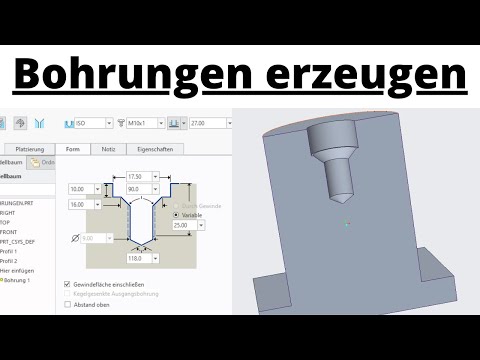 Bohrung erzeugen in Creo - PTC Creo Tutorial für Anfänger