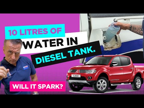 10 Litres of water in a diesel tank. Will it spark?