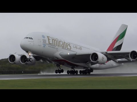 40 Takeoffs in 15 Minutes: A380, 777, 787, A350, A330, 767, 757, A321, A320, 737 Manchester Airport