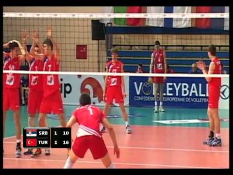 Volleyball, Belgrade, ECH - U18, Day 3: Turkey - Serbia 3-2