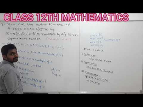 CLASS 12TH MATHEMATICS ( RELATIONS AND FUNCTIONS)[ PART  - 7]