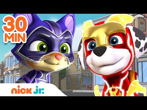 PAW Patrol Mighty Pups Rescue Adventure Bay! | 30 Minute Compilation | Nick Jr.