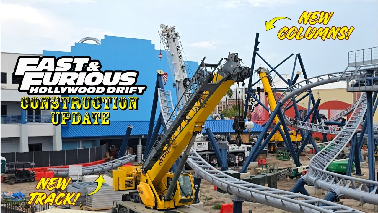 Universal Orlando Resort Fast & Furious: Hollywood Drift Roller Coaster Construction Update 7.27.26