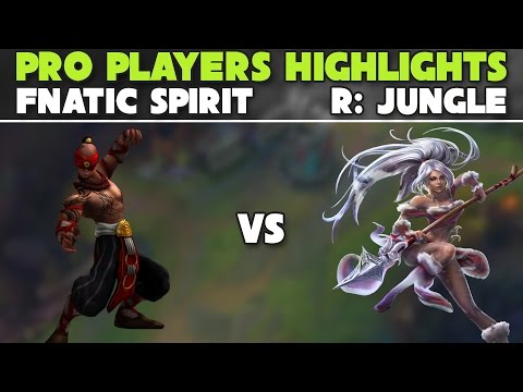 Fnatic Spirit as Lee Sin vs Nidalee | R: Jungle | Highlights