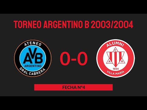 Torneo Argentino B 2003/2004 - Fecha N°4  - Ateneo Vecinos (Gral Cabrera) 0-0 Alumni