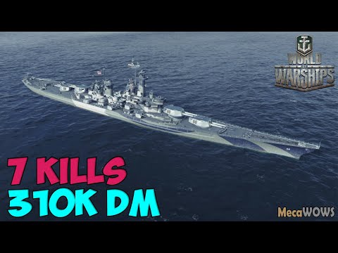 World of WarShips | Ohio | 7 KILLS | 310K Damage - Replay Gameplay 4K 60 fps