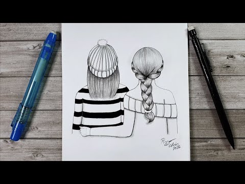 Comment dessiner deux meilleures amies ||