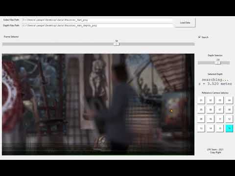 Light-field Click and Refocusing Demo  (with Graphic User Interface)