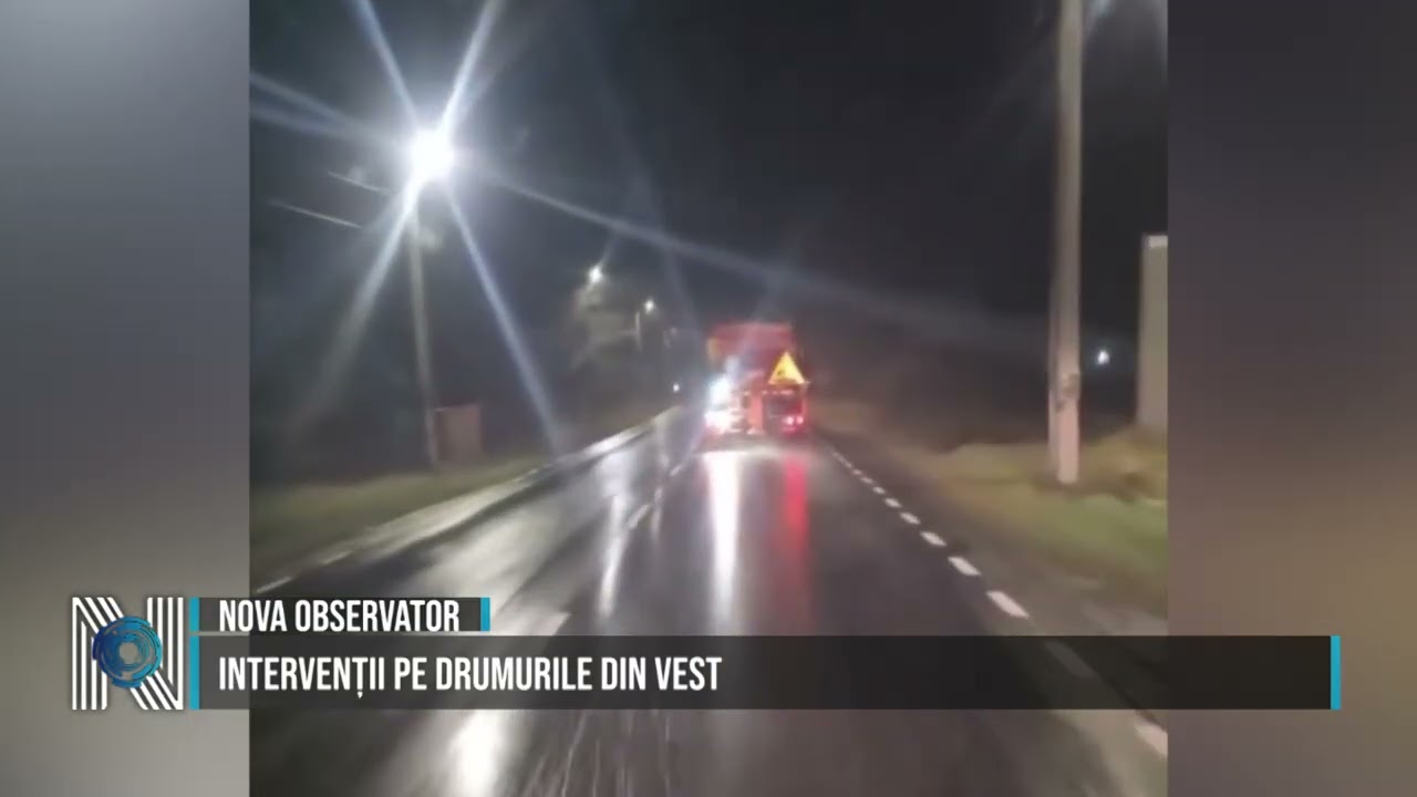 Intervenții pe drumurile din vest