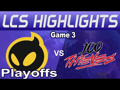 DIG vs 100 Highlights Game 3 | LCS Playoffs Summer 2024 | Dignitas vs 100 Thieves by Onivia