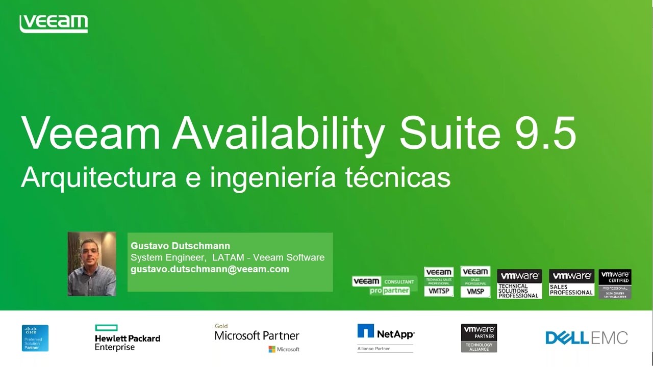 Veeam Availability Suite 9.5: Arquitectura y componentes video