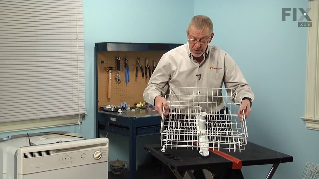 Replacing your Frigidaire Dishwasher Dishwasher Upper Dish rack with Wheels